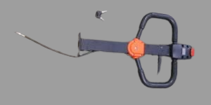 Vestil 74-005-434 industrial caster wheel with durable rubber tread and metal mounting plate for heavy-duty equipment.