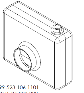 Vestil 99-523-106-1101 industrial caster with a rubber wheel and metal frame, designed for heavy-duty material handling carts.
