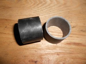 Vestil 01-111-005 industrial caster wheel with durable rubber tire and metal frame for heavy-duty material handling.