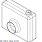 Vestil 99-523-106-1101 industrial caster with a rubber wheel and metal frame, designed for heavy-duty material handling carts.